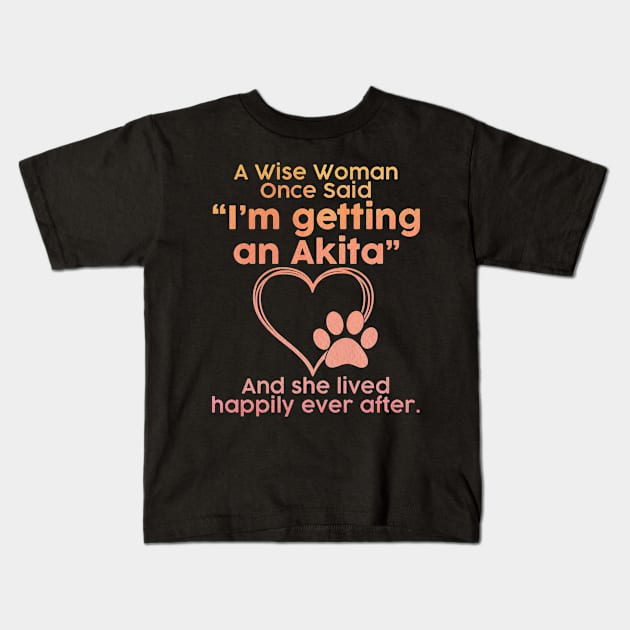 Akita . Perfect present for mother dad friend him or her Kids T-Shirt by SerenityByAlex